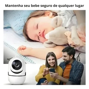 Babá Eletronica HD-1080p Wi-fi Visão Noturna Alerta de Movimento BeBê