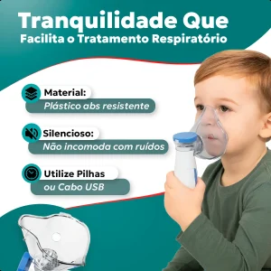 Inalador Portatil Infantil Nebulizador Silencioso