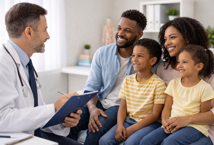 Consulta médica em família